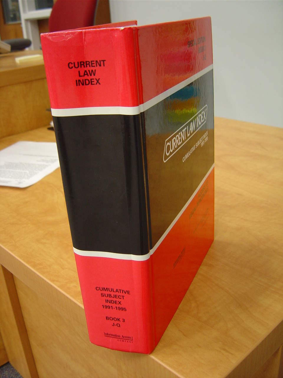 Law Library Bonus Pic: Current Law Index, one of the ways to access periodicals in the Law Library